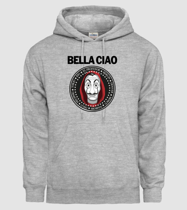 bella ciao stroke model gri pe tricou