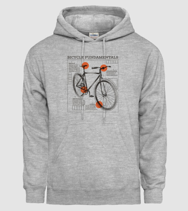 Bicycle fundamentals model gri pe tricou