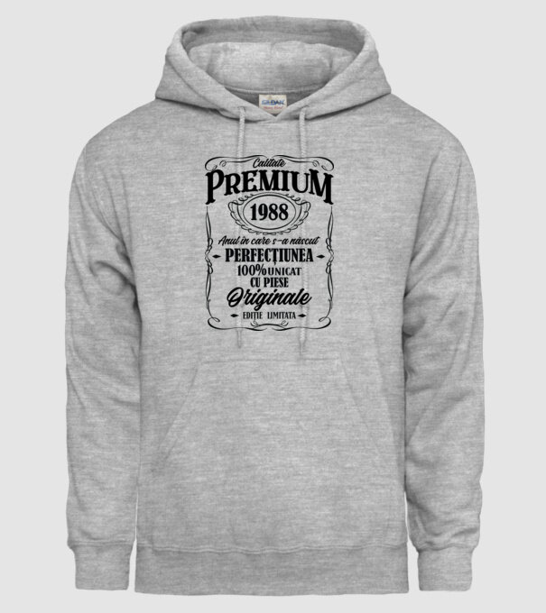 calitate premium -1988 - anul în care s-a născut - perfecțiunea - 100% unicat, cu piese originale, ediție limitată model gri pe tricou