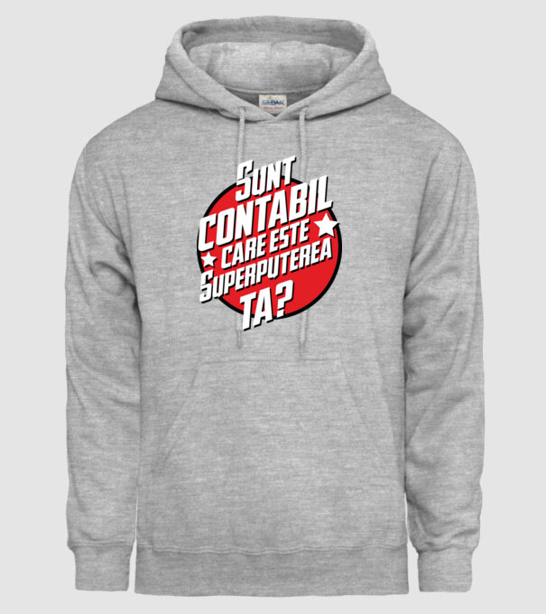 sunt contabil, care este superputerea ta? model gri pe tricou