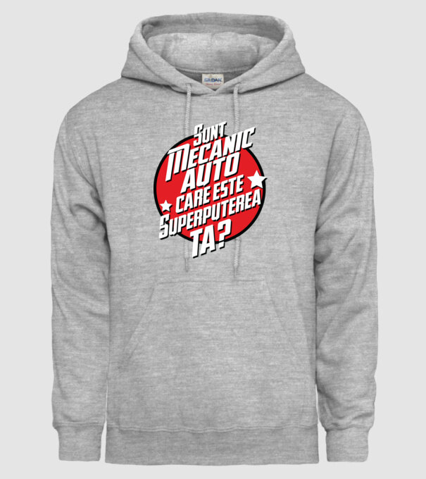 sunt mecanic auto, care este superputerea ta? model gri pe tricou