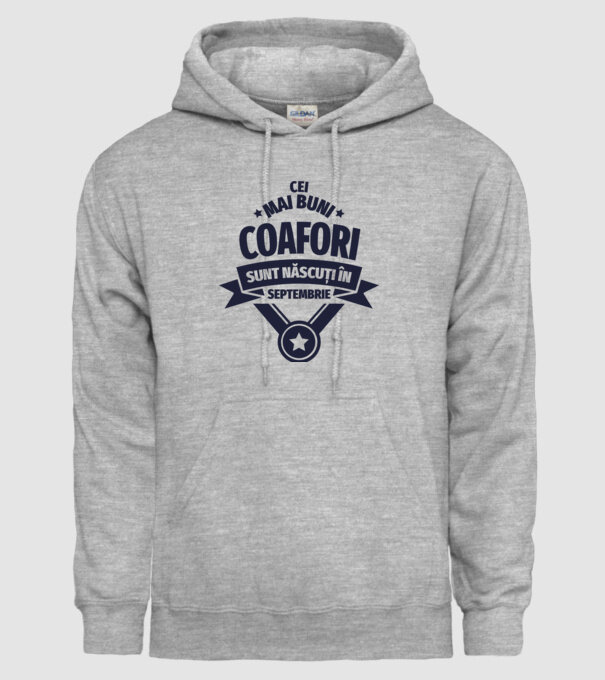 Cei mai buni coafori sunt născuți în Septembrie model gri pe tricou