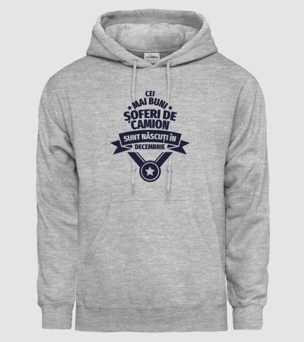 Cei mai buni șoferi de camion sunt născuți în Decembrie model gri pe tricou