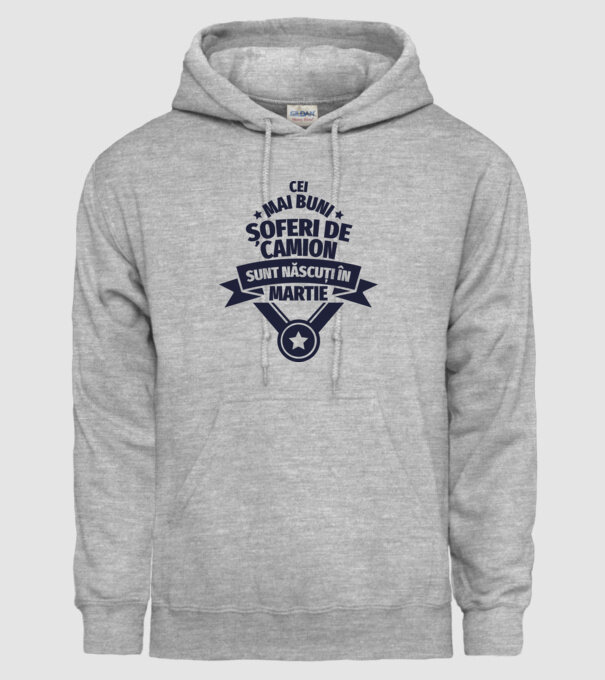 Cei mai buni șoferi de camion sunt născuți în Martie model gri pe tricou