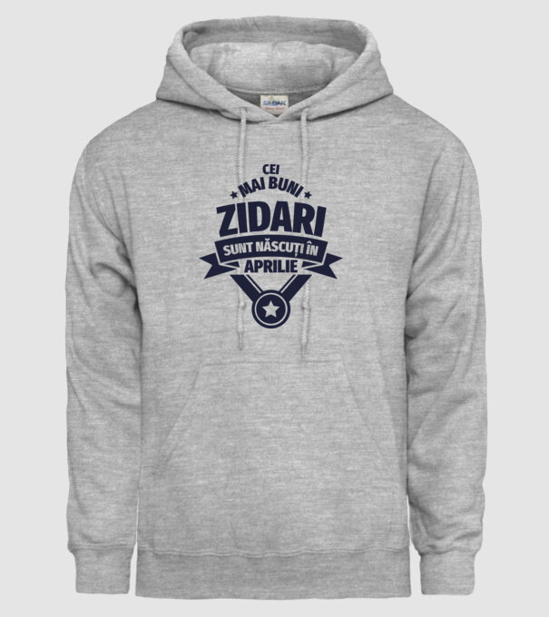 Cei mai buni zidari sunt născuți în Aprilie model gri pe tricou