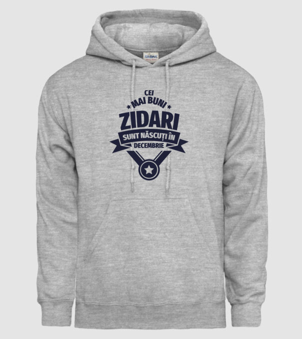 Cei mai buni zidari sunt născuți în Decembrie model gri pe tricou