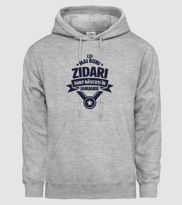 Cei mai buni zidari sunt născuți în Ianuarie model gri pe tricou
