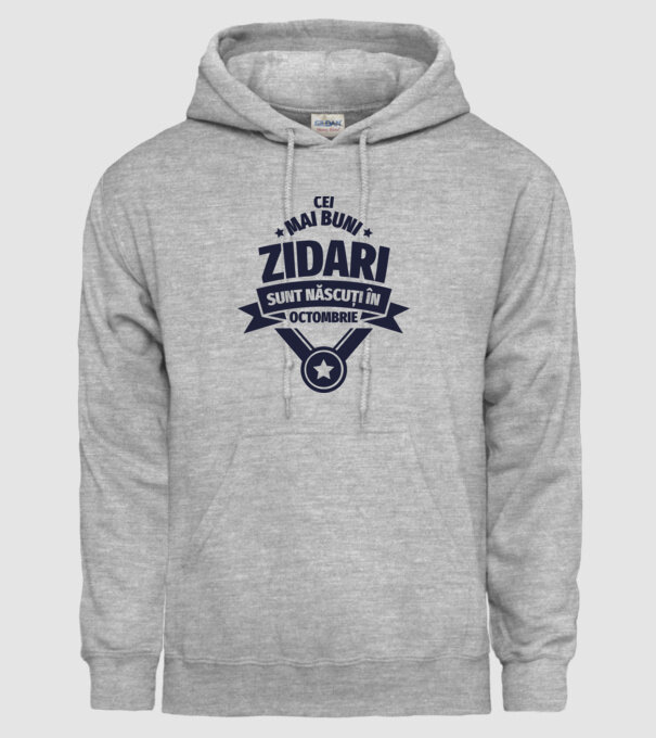 Cei mai buni zidari sunt născuți în Octombrie model gri pe tricou