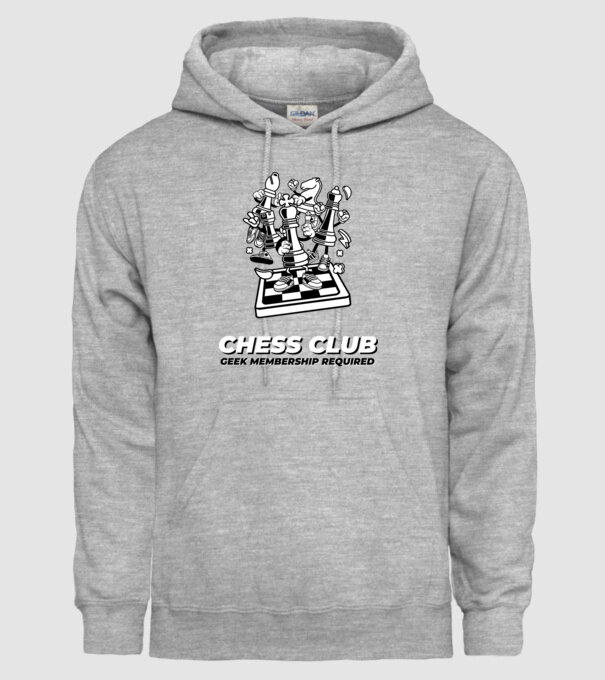 chess club model gri pe tricou
