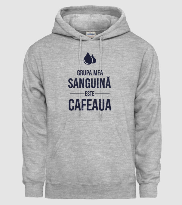 Grupa mea sanguină este cafeaua model gri pe tricou
