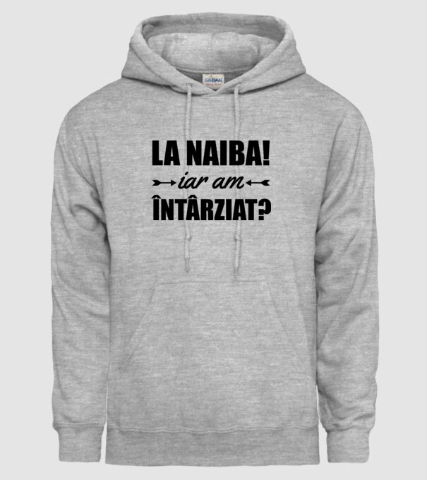 La naiba! Iar am întârziat? model gri pe tricou