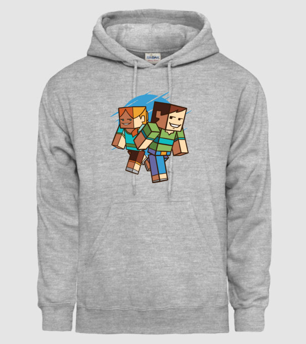 Minecraft model gri pe tricou