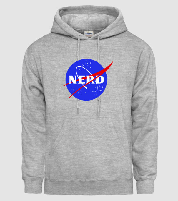 Nerd NASA model gri pe tricou