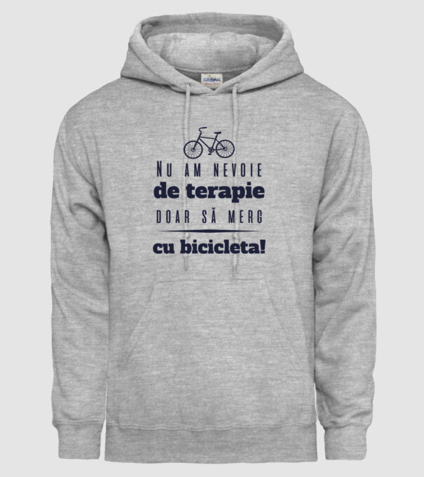 nu am nevoie de terapie, doar să merg cu bicicleta model gri pe tricou
