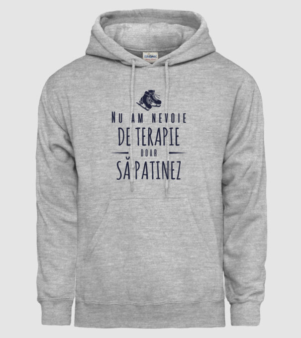 nu am nevoie de terapie doar să patinez model gri pe tricou