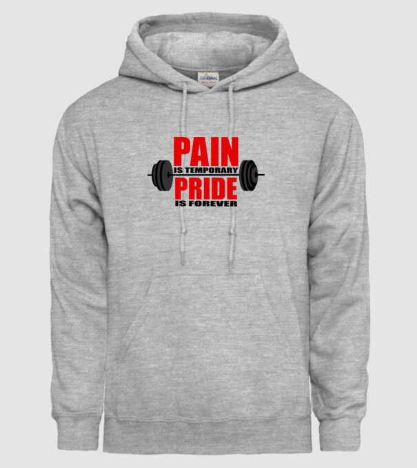 Pain is temporary model gri pe tricou