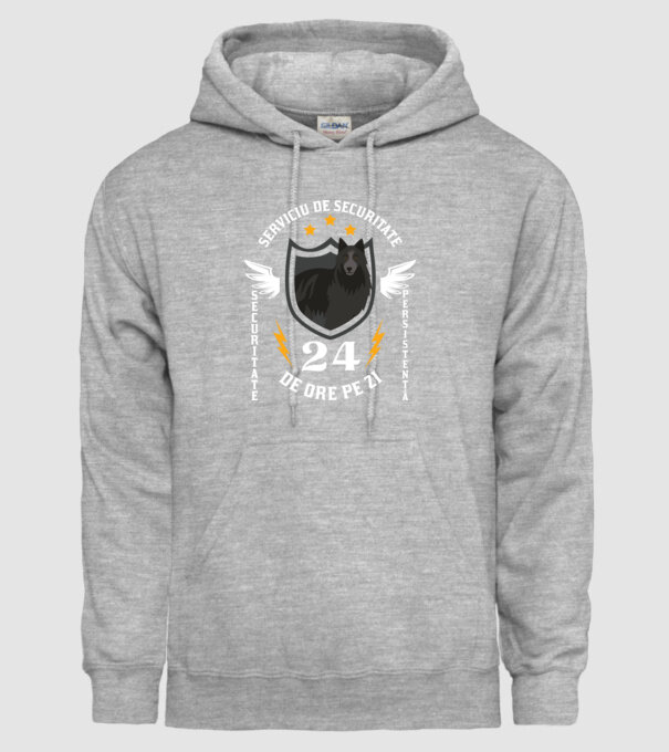 serviciu de securitate - securitate - persistență - 24 de ore pe zi model gri pe tricou