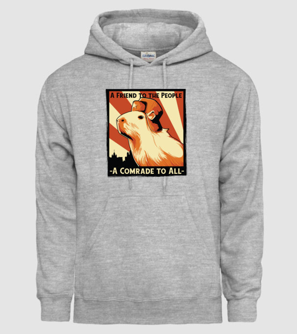 Soviet Capybara model gri pe tricou