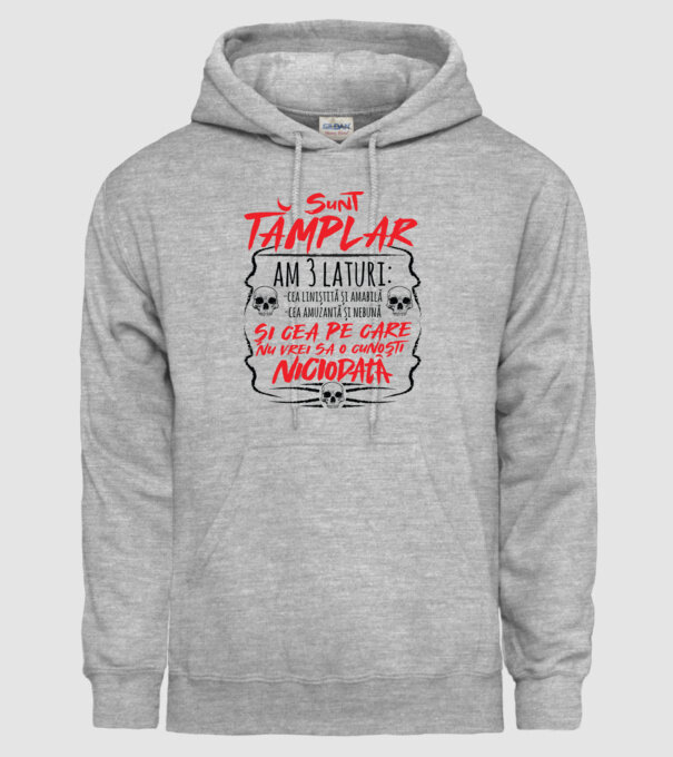sunt tâmplar am 3 laturi model gri pe tricou