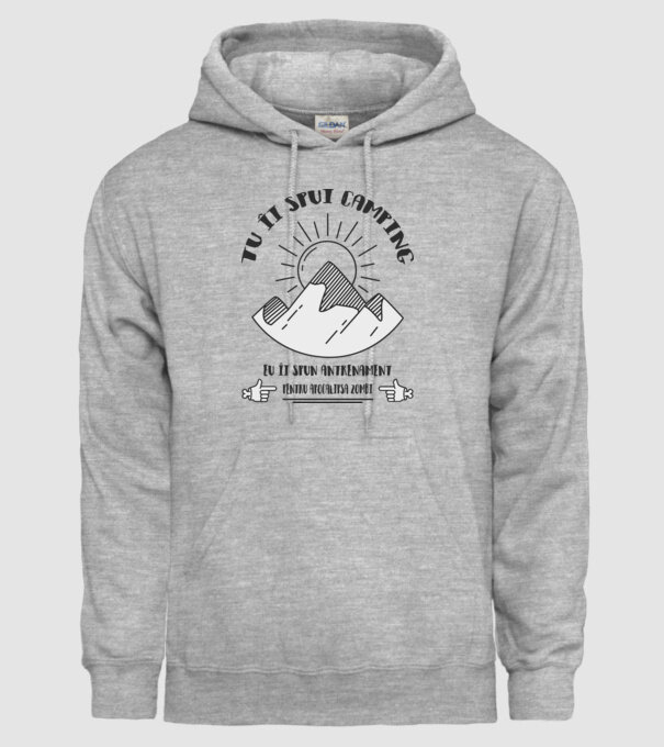 tu îi spui camping, eu îi spun antrenament pentru apocalipsa zombi model gri pe tricou