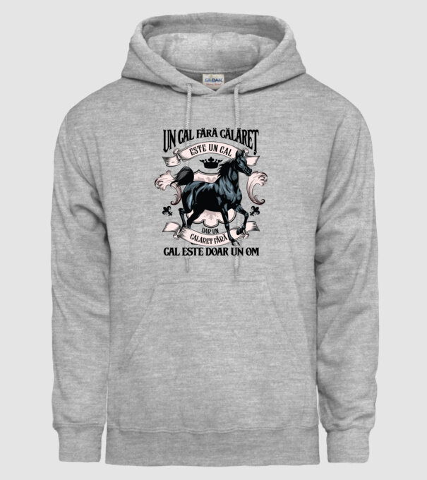 un cal fără călăreț este un cal - dar un călăreț fără cal este doar un om model gri pe tricou
