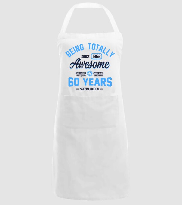 60 years of being totally awesome model alb pe tricou