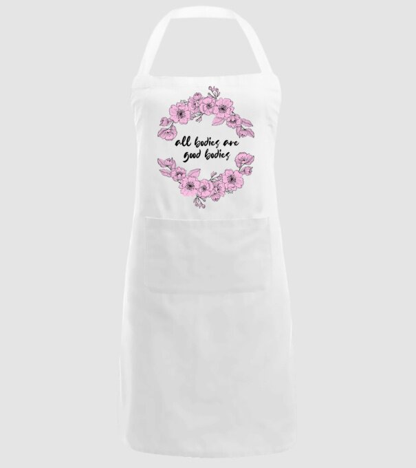 All bodies are good bodies floral model alb pe tricou