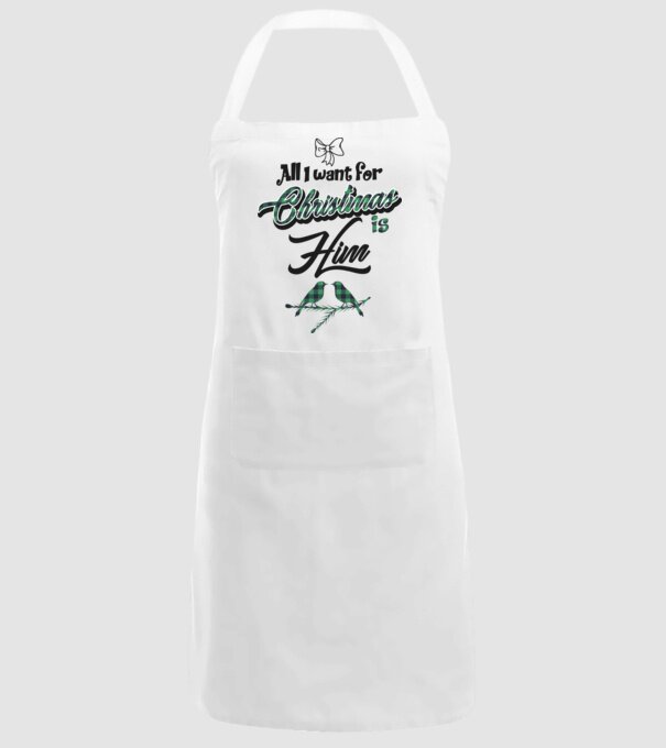 All i want for Christmas is Him model alb pe tricou