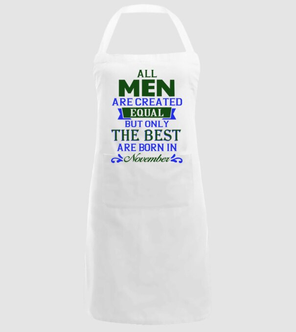 All men created equal but only the beat are born in november model alb pe tricou