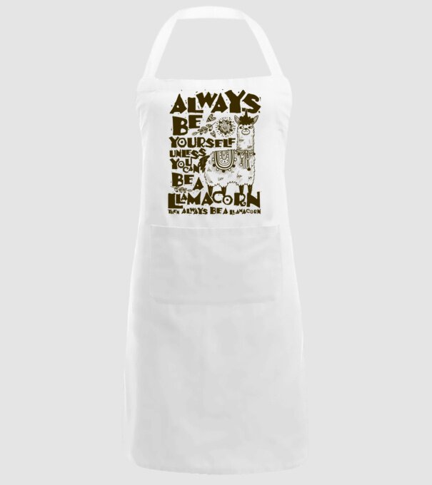 Always be a llamacorn model alb pe tricou