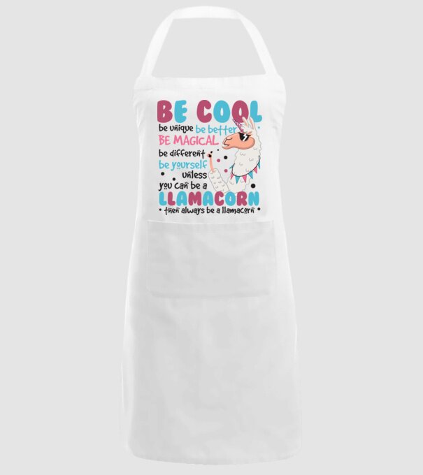 Always be a llamacorn model alb pe tricou