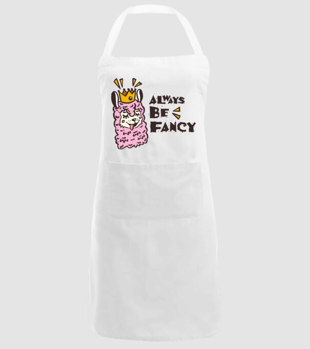 Always be fancy model alb pe tricou