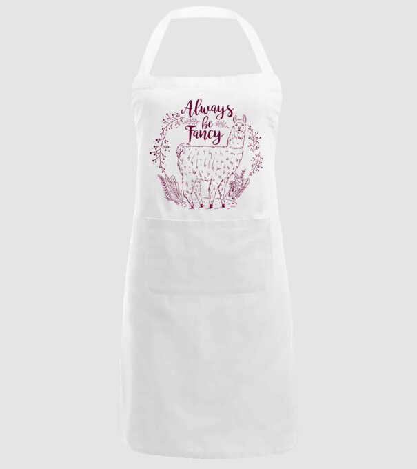 Always be fancy model alb pe tricou