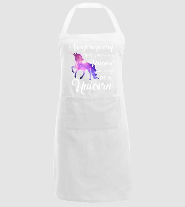 Always be UNICORN model alb pe tricou