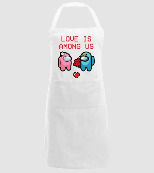 Among us love model alb pe tricou