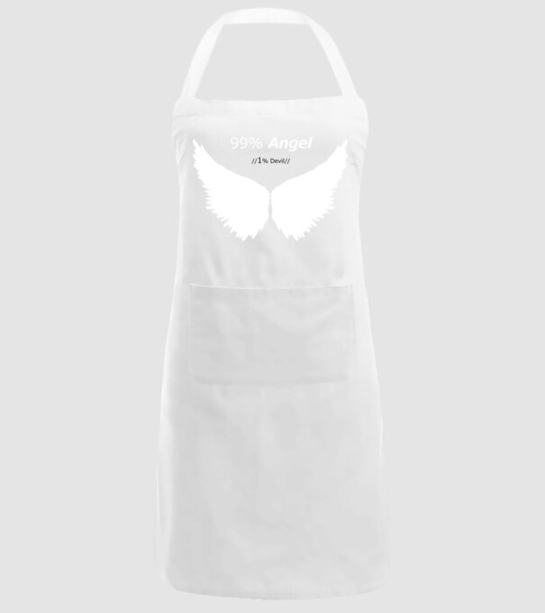 Angel model alb pe tricou