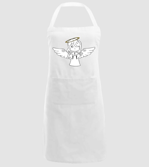 Îngeraș model alb pe tricou