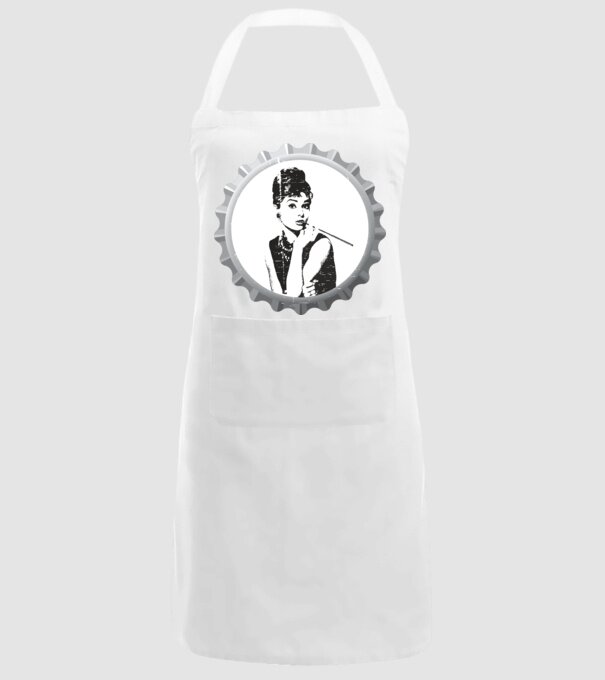 Audrey model alb pe tricou