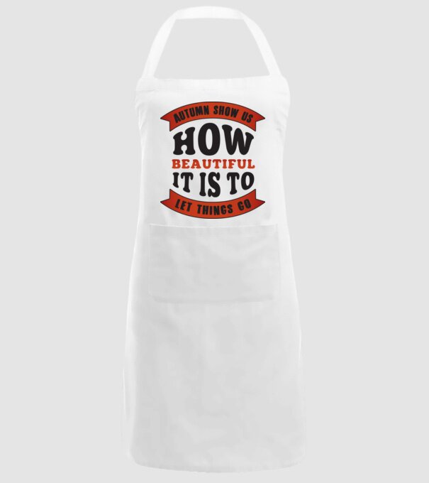 Autumn show us how beautiful it is model alb pe tricou