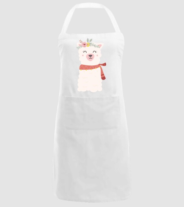 Baby lama model alb pe tricou