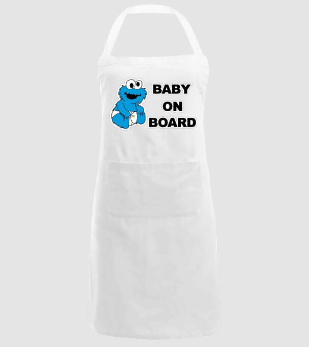 Baby Monster model alb pe tricou