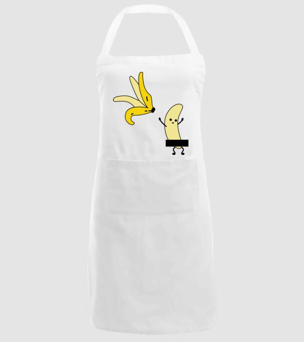 Cuplu Banană băiat model alb pe tricou
