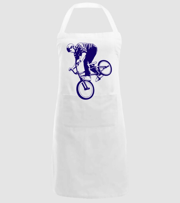 BMX stunt model alb pe tricou