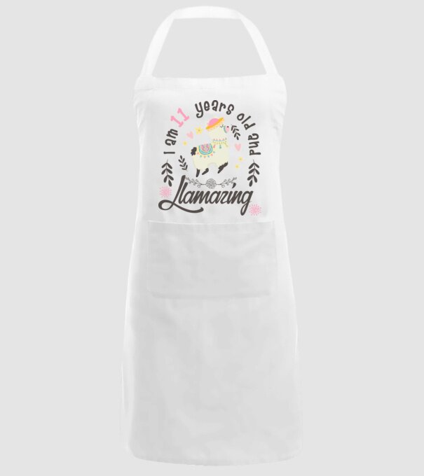 Birthday Llamazing 11 years old model alb pe tricou