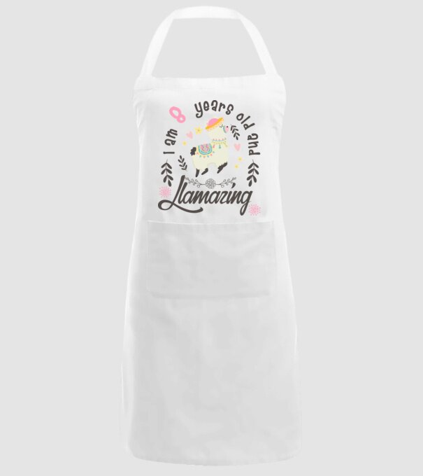 Birthday Llamazing 8 years old model alb pe tricou