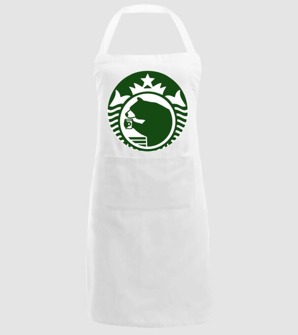 Bear Bucks model alb pe tricou