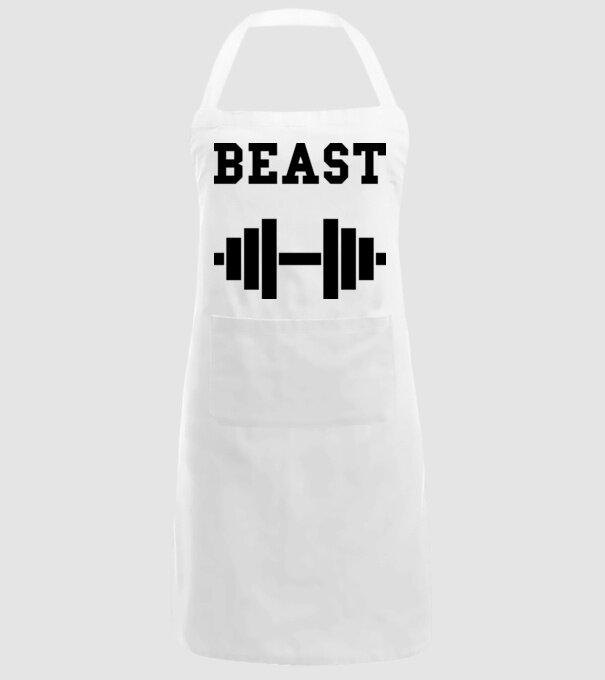 Beast model alb pe tricou