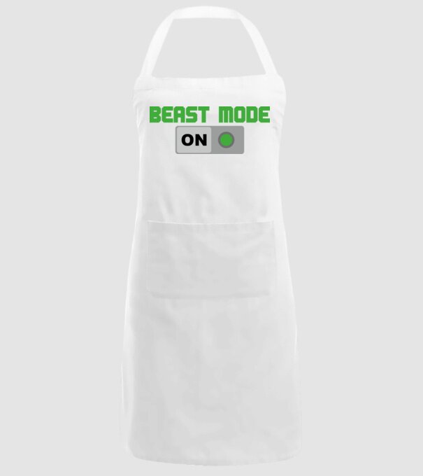 Beastmode model alb pe tricou