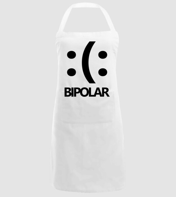 Bipolar model alb pe tricou