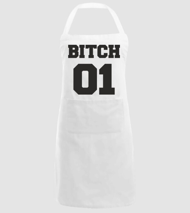 Bitch 01 model alb pe tricou